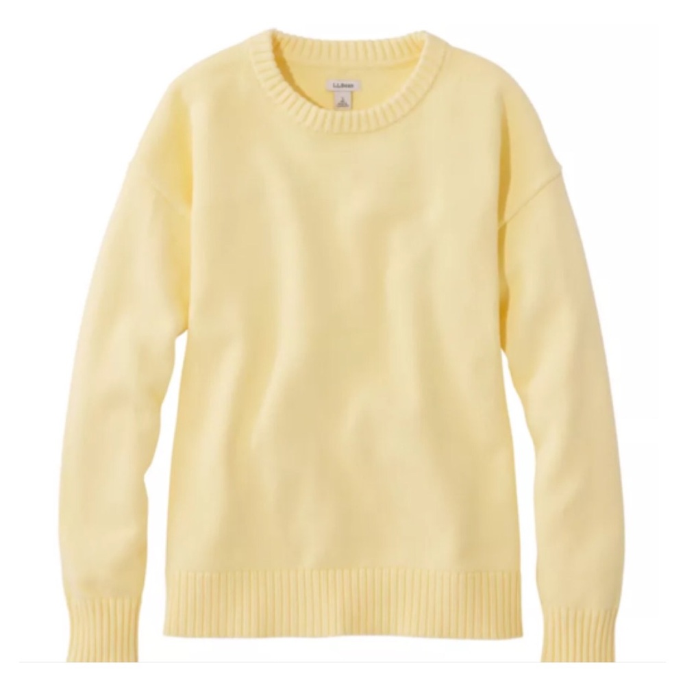 LL BEAN “Light Yellow” Crewneck Long Sleeve Sweater